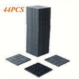 ZUN Plastic Interlocking Deck Tiles Outdoor All Weather Waterproof 44 PCS 12"x12" Flooring Deck Tiles 16559678