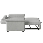 ZUN 3 in 1 Convertible Sleeper Chair Sofa Bed Pull Out Couch Adjustable Chair with Pillow, Adjust 54854249