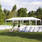 ZUN 3*9m Non-Cloth PE Cloth Plastic Sprayed Iron Pipe Outdoor Party Tent White 15998186