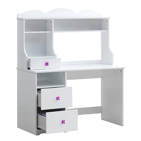 ZUN White 2-Drawer Writing Desk B062P189249