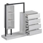 ZUN Wardrobe with 4 Drawers and 3 Shelves,White N820P196888K