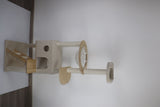 wood cat tree with large condo wood ladder and transparent spacecraft 165cm W243P326634