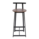 Bar Stool Set of 3 Counter Height Barstools with Back Armless Dining Chairs for Kitchen Island W1757P265185