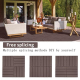 Plastic Interlocking Deck Tiles, 11.8"x11.8", Patio Flooring Outdoor Waterproof All 16456452