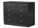 Modern Simple 5-Drawer Dresser Black 95957598