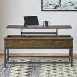 Brown Oak and Sandy Black Lift Top Coffee Table B062P153626