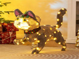 Holiday decoration 3D cute cat with LED lights 09458148