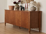 59" Rustic Sideboard Buffet Cabinet Credenza with 4 Doors & 2 Shelves,Farmhouse Wood Accent Storage W2263P531251