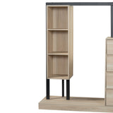 Wardrobe with 4 Drawers and 3 Shelves,Natural 92451045