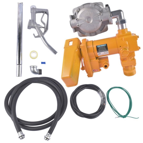 ZUN 12V 20GPM Portable Fuel Transfer Pump Gasoline w/Oil Meter for Gas Diesel Yellow 44218241