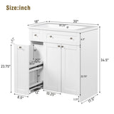 ZUN 30-Inch White Bathroom Vanity with Ceramic Sink Combo, Abundant Storage Cabinet - 2 Soft close Doors WF532032AAK