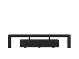 High gloss TV Stand with LED Lights for TVs up to 65'', Modern TV Console with Storage Cabinets for W1321126658