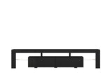 High gloss TV Stand with LED Lights for TVs up to 65'', Modern TV Console with Storage Cabinets for W1321126658