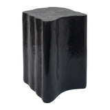 2-in-1 Irregular MGO End Table, Split Design, Small Space Friendly,Indoor Outdoor Use,Black Color N770P284171B
