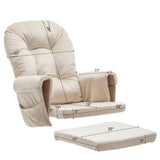 Glider Rocker Replacement Cushions with Storage Pocket, 5PCS, Soft Velvet Thickened, Washable 76853617