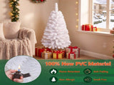 White Small Pre Lit 4 Foot Christmas Tree with 50 Warm White LED, Flame Retardant PVC Foliage, 26818683