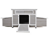 Large Wooden Chicken Coop Outdoor Hen House Poultry Cage for Outdoor with 2 Sides Nesting Boxes W2326P327243
