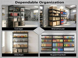 72" Adjustable Height Metal Storage Shelves with Anti-Tipping Kit, Expandable Organizer for Garage & 57259093