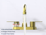 2 Handles Brushed Gold Faucet, Centerset RV Bathroom Faucets for 3 Hole Unable ship on weekends, 14749079