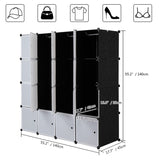 16 Cube Organizer Stackable Plastic Cube Storage Shelves Design Multifunctional Modular Closet 12112810