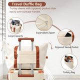 Hardshell Luggage Sets 3 Piece Carry-on Suitcases with Wheels, TSA Lock for Men Women-White 23401212