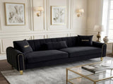 FX-P11-BK 87.4 Inches Modern Sofa Couch for Living Room, 3 Seater Upholstered Sofa with W576P360580