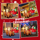 7.2 Feet Christmas Decoration Christmas Inflatable Santa Rides Sled 77611237