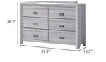 ZUN 1pc Contemporary Six Drawers Dresser Gray Driftwood Finish Rustic Finish Bedroom Wooden Furniture B011P234753