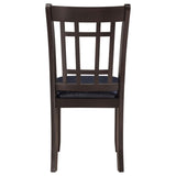 Espresso and Black Lattice Back Side Chairs B062P145598