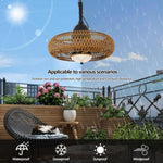 ZUN Waterproof Outdoor Ceiling Fan with Lights Remote Control W2738P242334