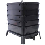 5-Layer Worm Compost Bin, 50L Worm Composter, Easy Setup Inclusive Worm Farm Kit for Recycling Food 52130043