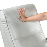 1pc Swivel Gliding Recliner Faux Leather Upholstered Solid Rubberwood Arms Luxurious Living Room B011P329245