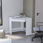 ZUN Menno Corner Desk with Spacious Drawer and Modern Design B200P176190