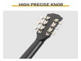 Matte black 41-inch Dreadnought barrel-shaped cutaway acoustic guitar with pick, strings, capo, gig 65286238