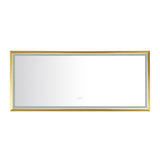 84in. W x 48in. H Oversized Rectangular Black Framed LED Mirror Anti-Fog Dimmable Wall Mount W127291634