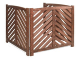 Air Conditioner Fence Screen Outside, Cedar Privacy Fence 3 Panels to Hide AC & Trash Enclosure, 70398257