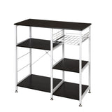 ZUN 35.5" Kitchen Baker's Rack Utility Storage Shelf Microwave Stand 3-Tier 3-Tier Table For Spice Rack 41555443