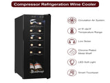 JC-34 115V 85W 1.2cu.ft/34l Electronic Wine Cabinet Cold Rolled Sheet Transparent Glass Door / 91489042
