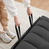 Modern Velvet Loveseat Futon Sofa Couch w/Pullout Bed,Small Love Seat Lounge Sofa w/Reclining W1359P183643