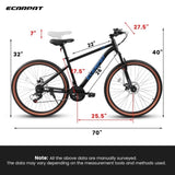 ZUN A27301 Mountain Bike 27.5 Inch Wheels, 21-Speed Mens Womens Trail Commuter City Mountain Bike,High W2563P173259