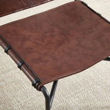 Retro leather leisure 2-piece set, modern antique leisure brown medieval modern leisure W3112P262798