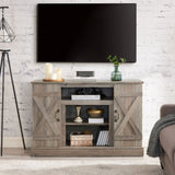 Farmhouse Classic Media TV Stand Antique Entertainment Console for TV up to 50" with Open and Closed W1758105873