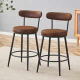 Fashionable and Comfortable - Two Sets Of Rrgonomic High Leg Bar Chairs, With Brown Technology W1151P279691