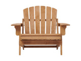 Oversize Wooden Outdoor Folding Adirondack with Pre-Assembled BackRest & SeatBoard, Wood Patio W2640P307500