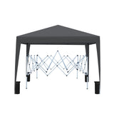 ZUN Outdoor 10x 10Ft Pop Up Gazebo Canopy Tent with 4pcs Weight sand bag,with Carry Bag-Black W419P147528