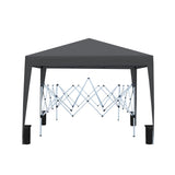 ZUN Outdoor 10x 10Ft Pop Up Gazebo Canopy Tent with 4pcs Weight sand bag,with Carry Bag-Black 48905368