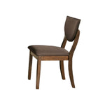 Set of 2pc Side Dining Room Walnut Finish Solid wood Dark Chocolate Fabric Upholstered Modern B011P214576