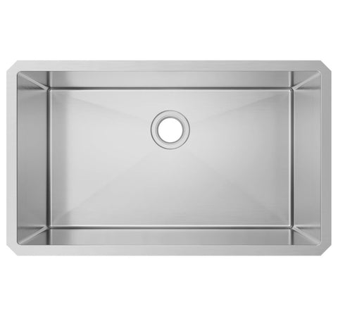 ZUN 30" L X 18" W Undermount Single Bowl 16 Gauge 304 Stainless Steel Kitchen Sink W1225P266010