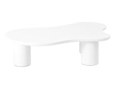 ON-TREND 44'' x 25.9'' Easy Assembly Cloud Coffee Table with 1.5'' Thick Tabletop, Cream Style N721P190395K