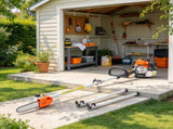 43CC 2-Stroke Gas Pole Saw, 10 in Cutting Bar Cordless Tree Trimmer with Rotatable Head, 6.9-11.8 ft 58830619